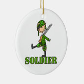 Soldaat Stick Figuur Keramisch Ornament (Rechts)