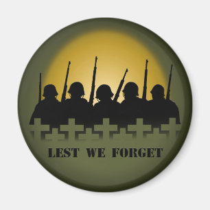 Soldaat Tribute Magnet Lest We vergeten oorlogscad Magneet