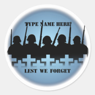 Soldaat Tribute Stickers Lest We vergeten Stickers