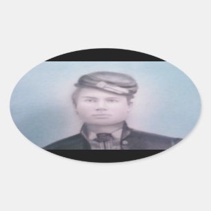 Soldaat van de burgeroorlog ovale sticker