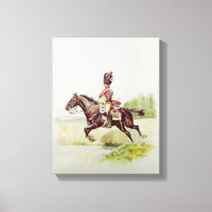 Soldaat van de Imperial Guard op Horseback, 1898 Canvas Afdruk