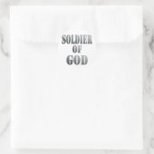 Soldaat van God 5 Métal Ronde Sticker (Tas)