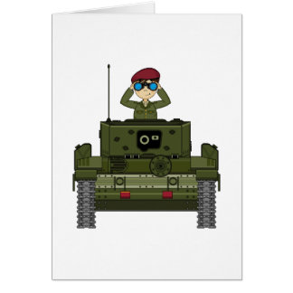 Soldaat van het Britse leger in Tank Card