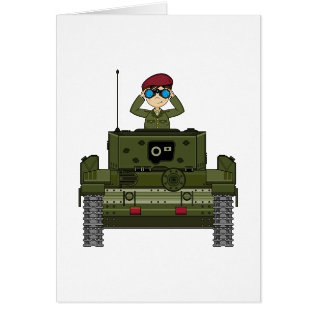 Soldaat van het Britse leger in Tank Card (Voorkant)