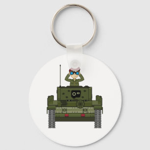 Soldaat van het Britse leger in Tank Sleutelhanger