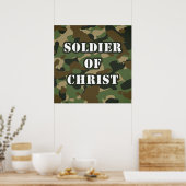 Soldaat van Jezus Christus Christelijk Legergeloof Poster (Keuken)