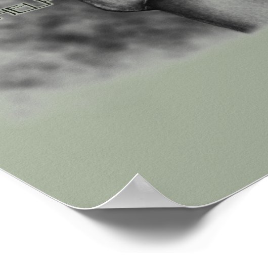 Soldaat Warrior - Eath past achtergrondkleur aan Poster (Hoek)