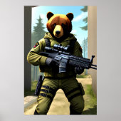 Soldat anthropomorphe | AI Art Poster (Devant)