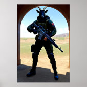 Soldat anthropomorphe | AI Art Poster (Devant)