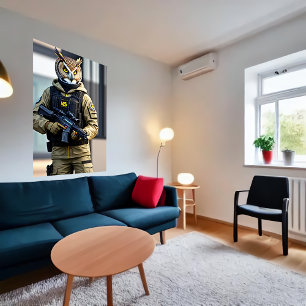 Soldat anthropomorphe AI Art Poster