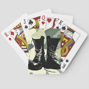 Soldat Bottes Silhouette Cartes de jeu