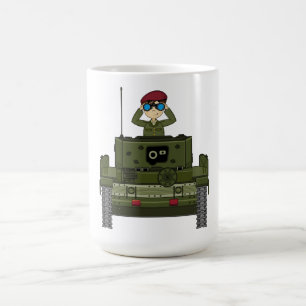 Soldat d'armée britannique dans la tasse de