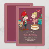 Soldat de Jouet et Invitation de Ballerine (Devant / Derrière)