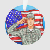 Soldat et drapeau américain - Appréciation (devant)