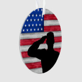 Soldat et drapeau américain - Appréciation (devant)