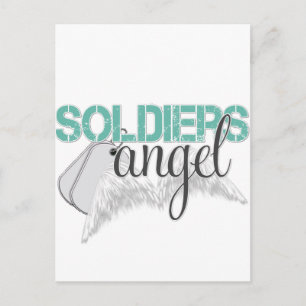 Soldaten Angel Green Briefkaart