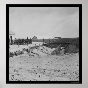 Soldaten bij Fort Walker in Hilton Head, SC 1861 Poster