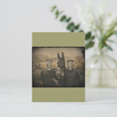 Soldaten Donkey en gasmaskers Briefkaart (Staand voorkant)