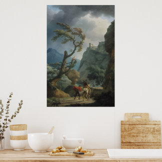 Soldaten in een Bergkloof (1789) Poster