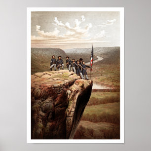 Soldaten van de Unie op het reservaat voor uittrek Poster
