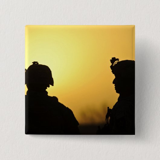 soldaten vierkante button 5,1 cm (Voorkant)