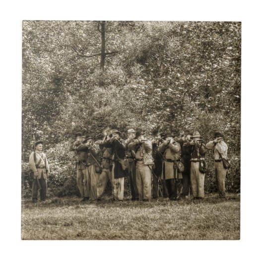 Soldaten voor de burgeroorlog tegeltje (Voorkant)