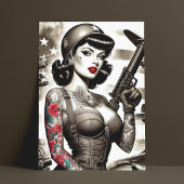 soldatenmeisje briefkaart