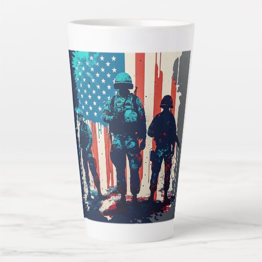 Soldats américains Latte Mug (Devant)