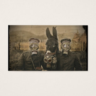 Soldats âne et masques de gaz