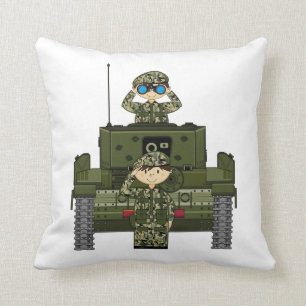 Soldats d'armée britannique et coussin de