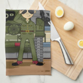 Soldats d'armée britannique et serviette de scène (Quart Plié)