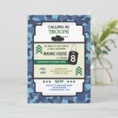 SOLDATS DE L'ARMÉE TANK ARME INVITATION FÊTE D'ANN (Debout devant)