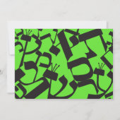 SOLDE PARFAIT Invitation Bat mitzvah de Neon Bar (Dos)