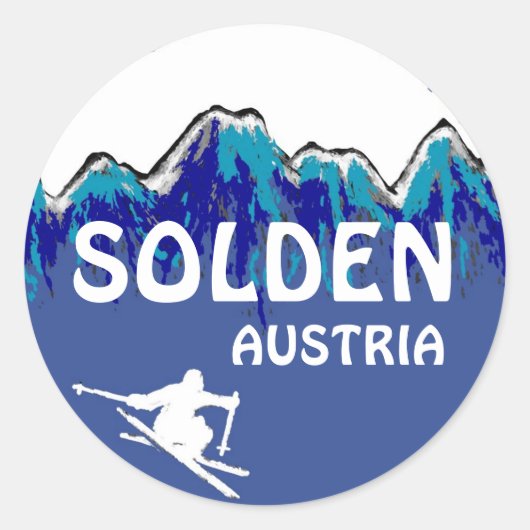 Solden Austria bleu blanc logo autocollants (Devant)