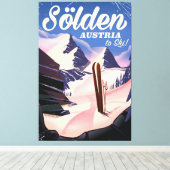 Sölden Austria  poster Canvas Afdruk (Insitu (Houten vloer))
