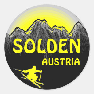Solden Autriche logo jaune logo art autocollants