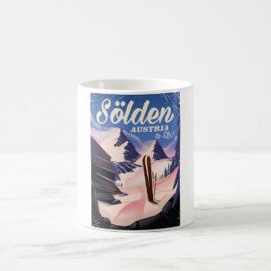 Sölden Oostenrijk vintage skiposter Koffiemok
