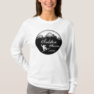 Solden Oostenrijk zwart wit snowboard art hoodie T-shirt