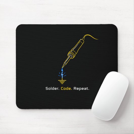 Solder Code Repeat Embedded Engineering Muismat (Met muis)