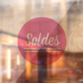 Soldes autocollants collants pour vitrines magasin (Feuille 2)