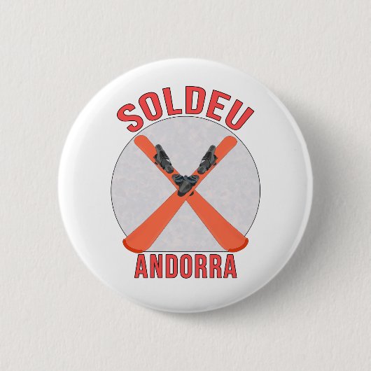 Soldeu, Andorra Ronde Button 5,7 Cm (Voorkant)