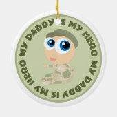 Soldier Baby papa is mijn Hero Ornament Gift (Achterkant)