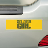 SOLDIER GIRL BUMPERSTICKER (Op auto)