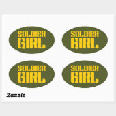 SOLDIER GIRL OVALE STICKER (Vel)