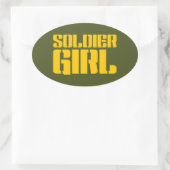 SOLDIER GIRL OVALE STICKER (Tas)
