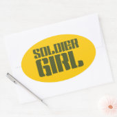 SOLDIER GIRL OVALE STICKER (Envelop)