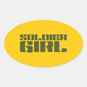 SOLDIER GIRL OVALE STICKER