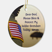 Soldier Grandson Prayer Ornament (Links)