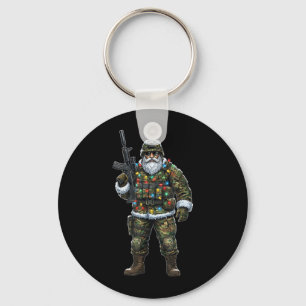 Soldier Kerstman Camouflage Kerst Militaire Jager Sleutelhanger