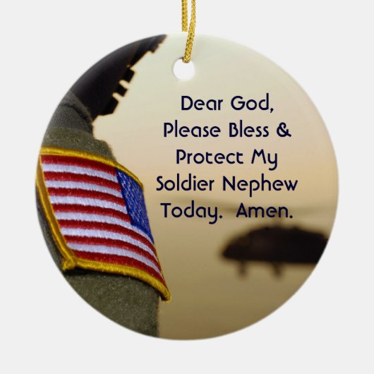Soldier Nephew Prayer Ornament (Voorkant)
